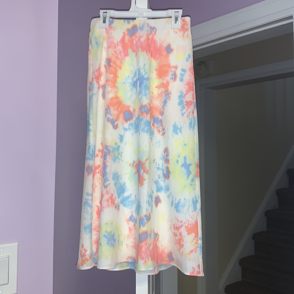 Tie dye midi skirt